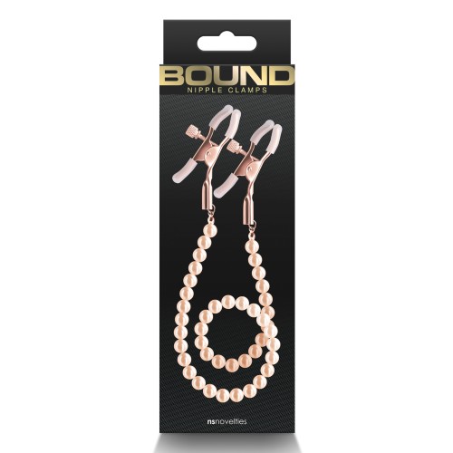 Bound DC1 Adjustable Nipple Clamps - Rose Gold