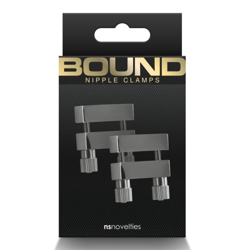 Bound V1 Gunmetal Nipple Clamps - Adjustable Pleasure