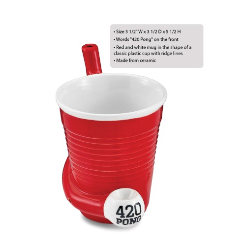 Taza Beer Pong Roja Fashioncraft - Divertida y Funcional