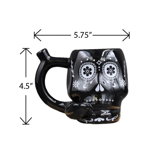 Fashioncraft Black Skull Novelty Mug