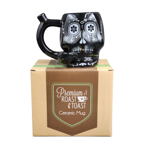 Fashioncraft Black Skull Novelty Mug