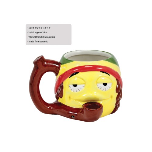 Rasta Stoned Emoji Novelty Mug