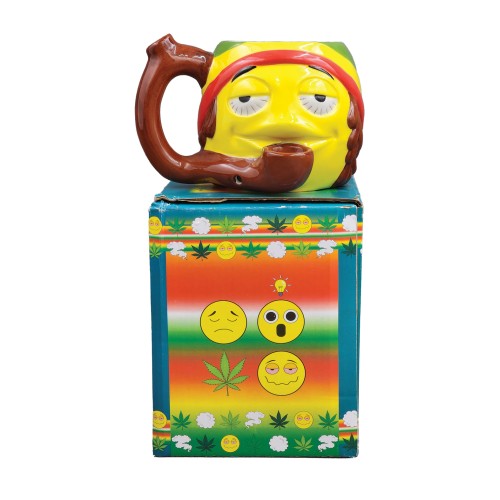 Rasta Stoned Emoji Novelty Mug