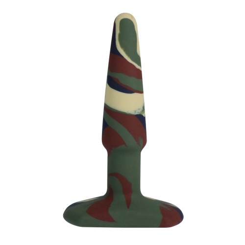 A Play 4 inch Groovy Silicone Anal Plug Camouflage