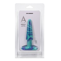 A Play 5.5" Groovy Silicone Anal Plug - Ocean