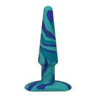 A Play 5.5" Groovy Silicone Anal Plug - Ocean