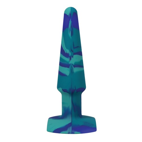 A Play 5.5" Groovy Silicone Anal Plug - Ocean