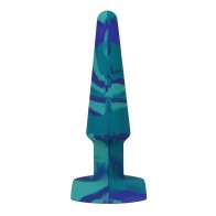 A Play 5.5" Groovy Silicone Anal Plug - Ocean