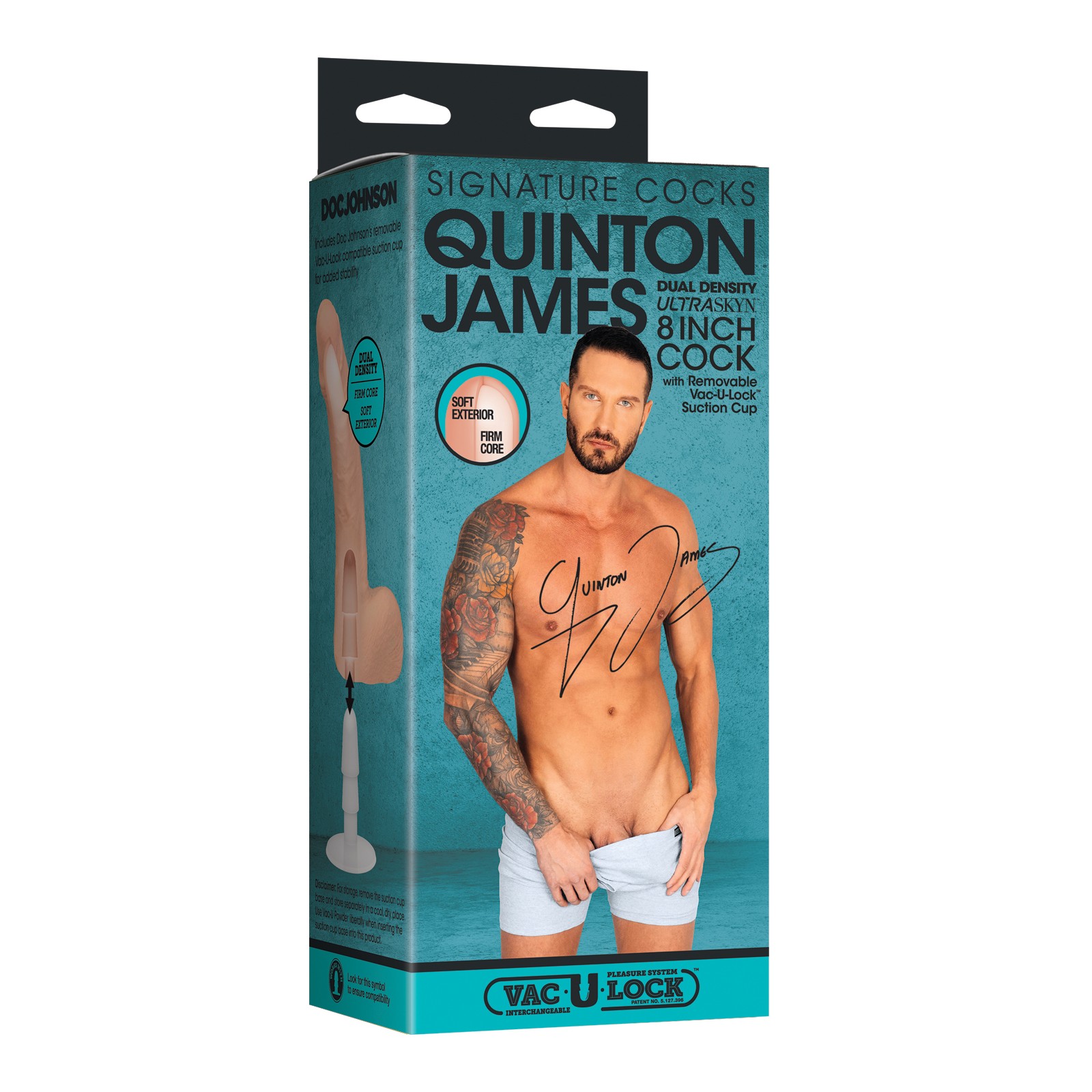 Signature Cocks ULTRASKYN 8 inch Dildo Quinton James