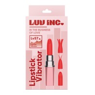 Luv Inc. Lipstick Vibrator with 4 Heads