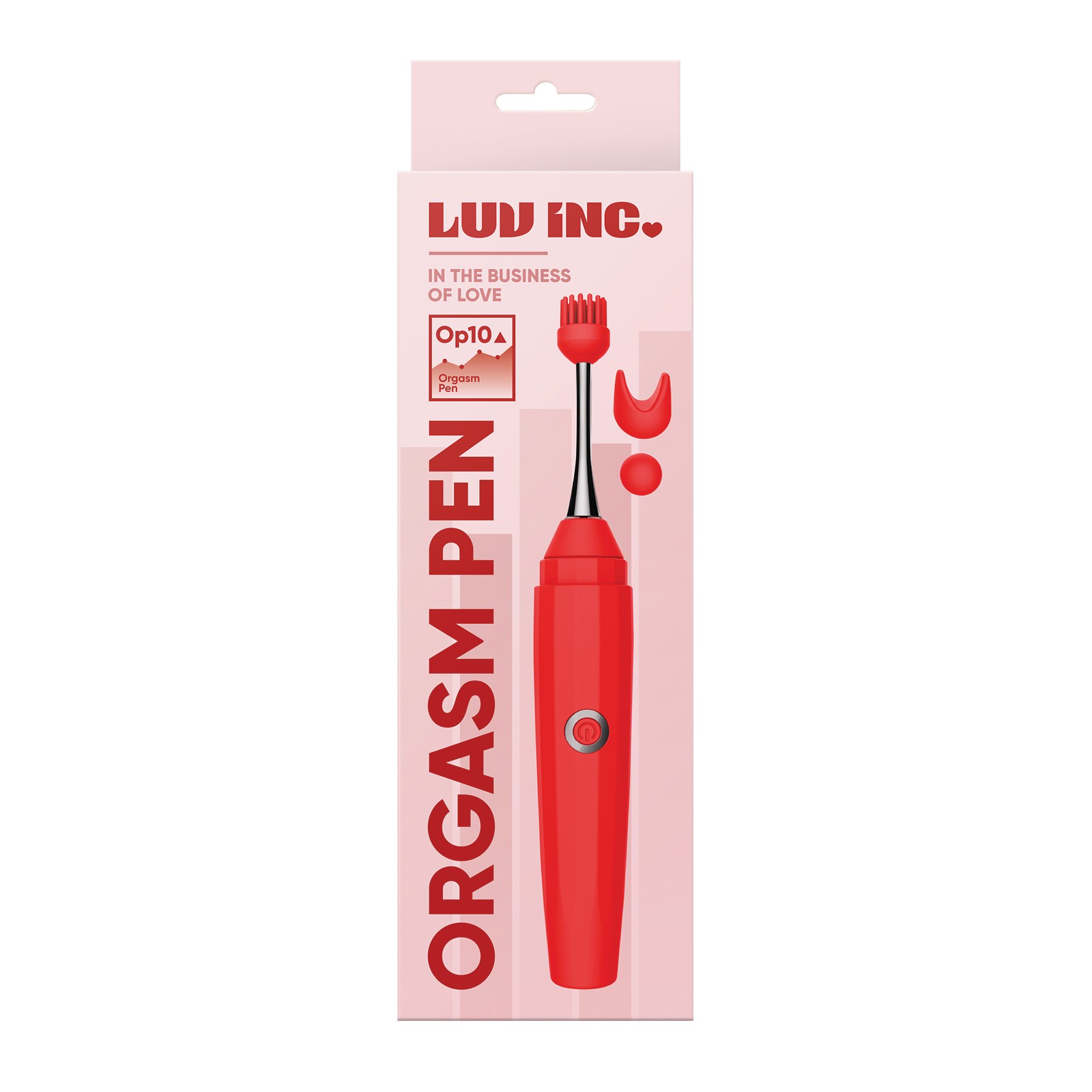 Luv Inc. Orgasm Pen with Attachments Red - Exploring Pleasure