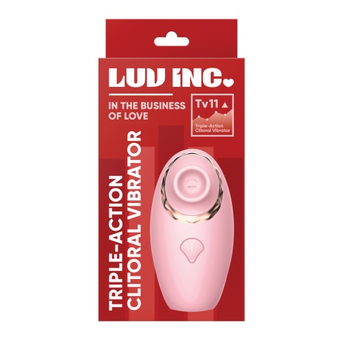 Luv Inc. Triple-Action Clitoral Vibrator - Pink