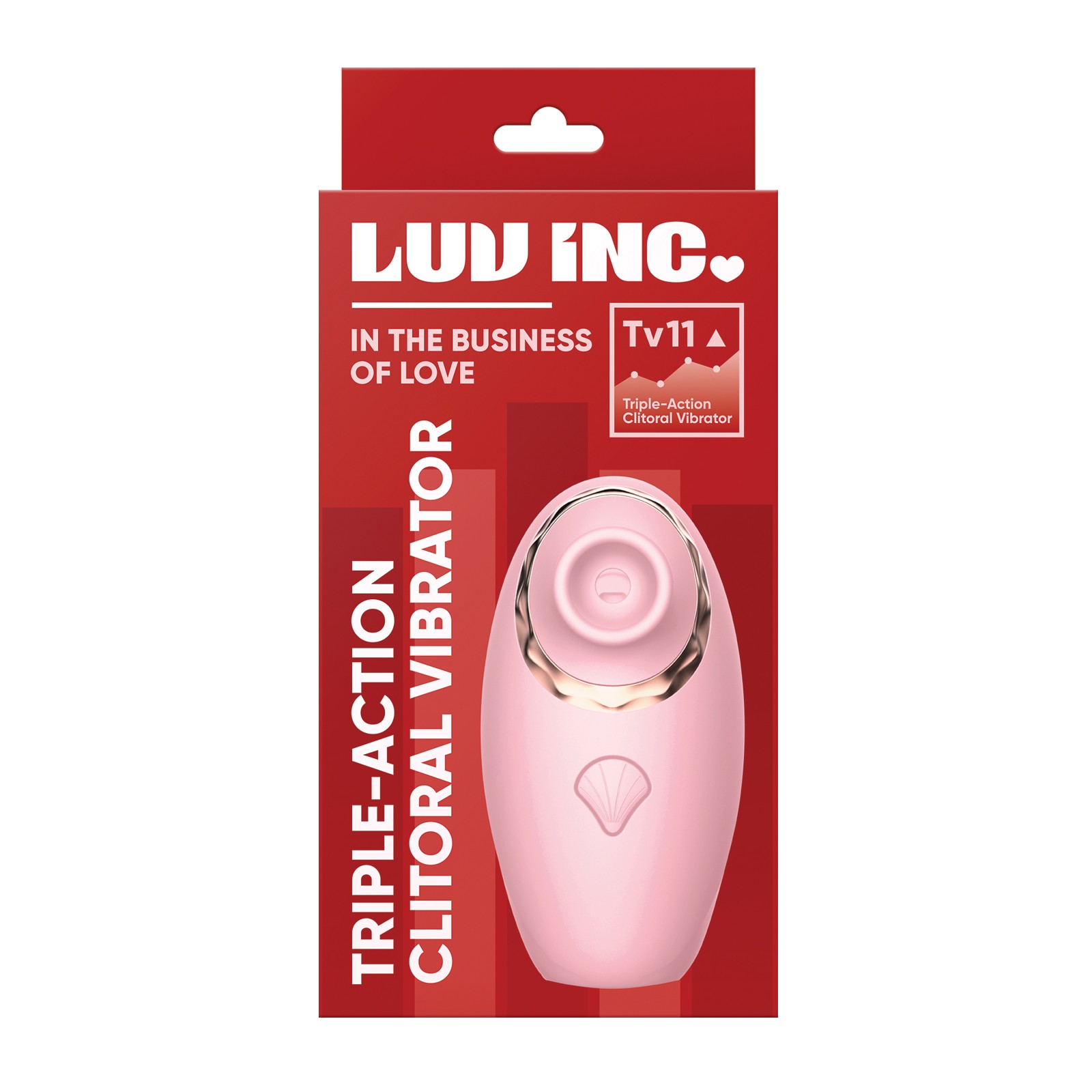 Luv Inc. Vibrador Clitoriano de Triple Acción - Rosa