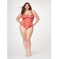 Teddy Malla Strappy Rojo Corte Alto 1X/2X