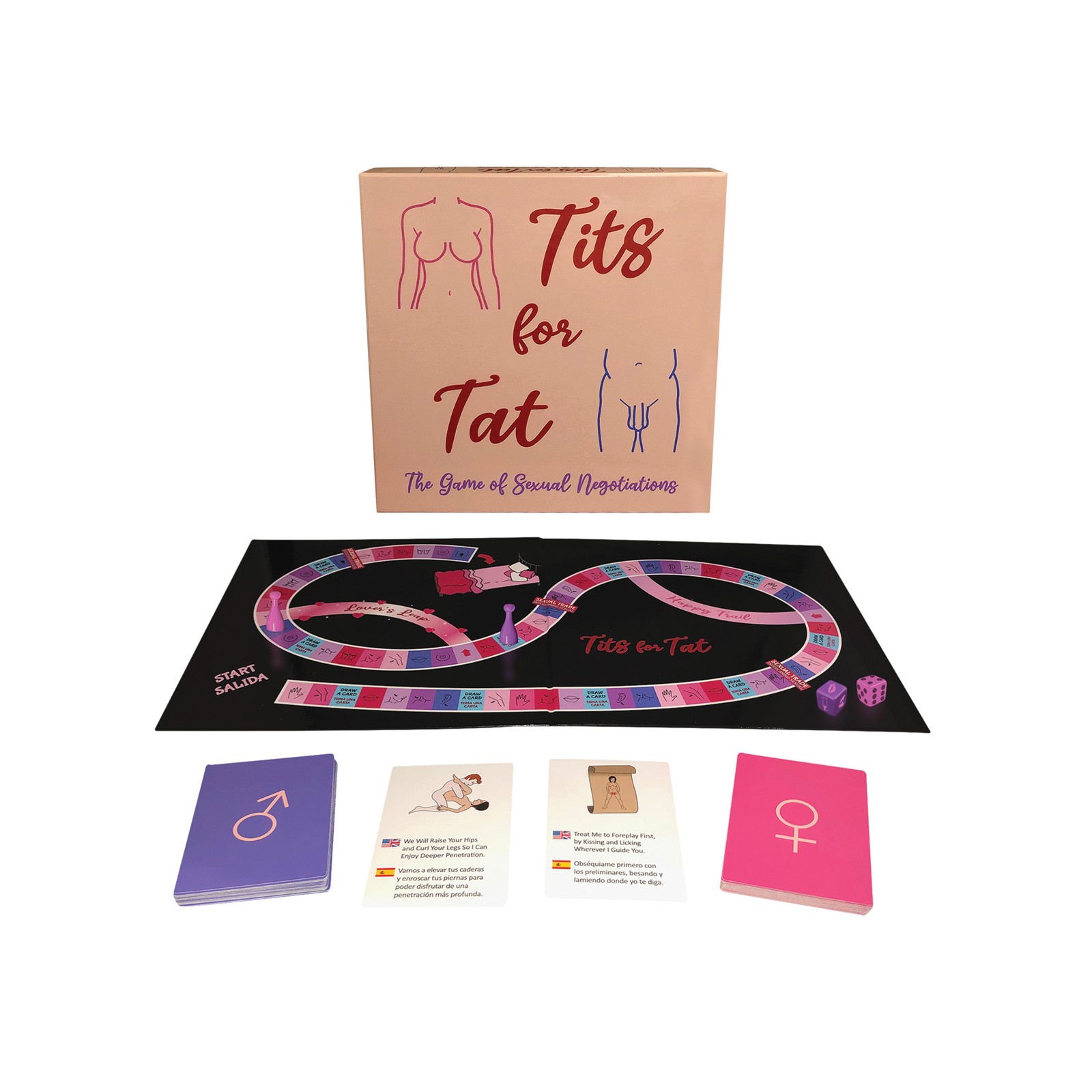 Juego de Mesa Tits For Tat para la Intimidad Juguetona