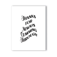 Thanks For Cumming Naughty Greeting Card