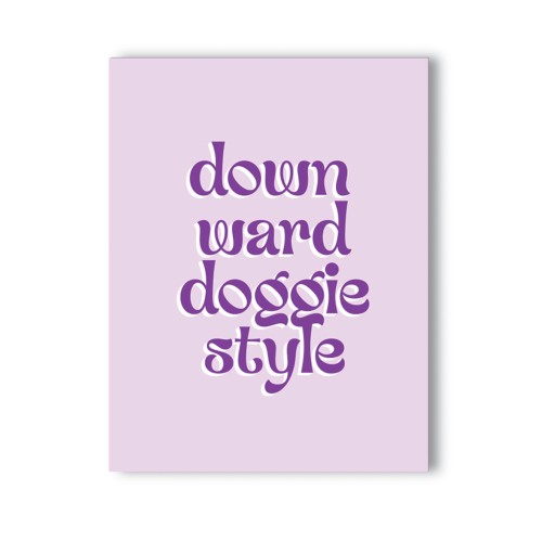 Naughty Downward Doggie Greeting Card