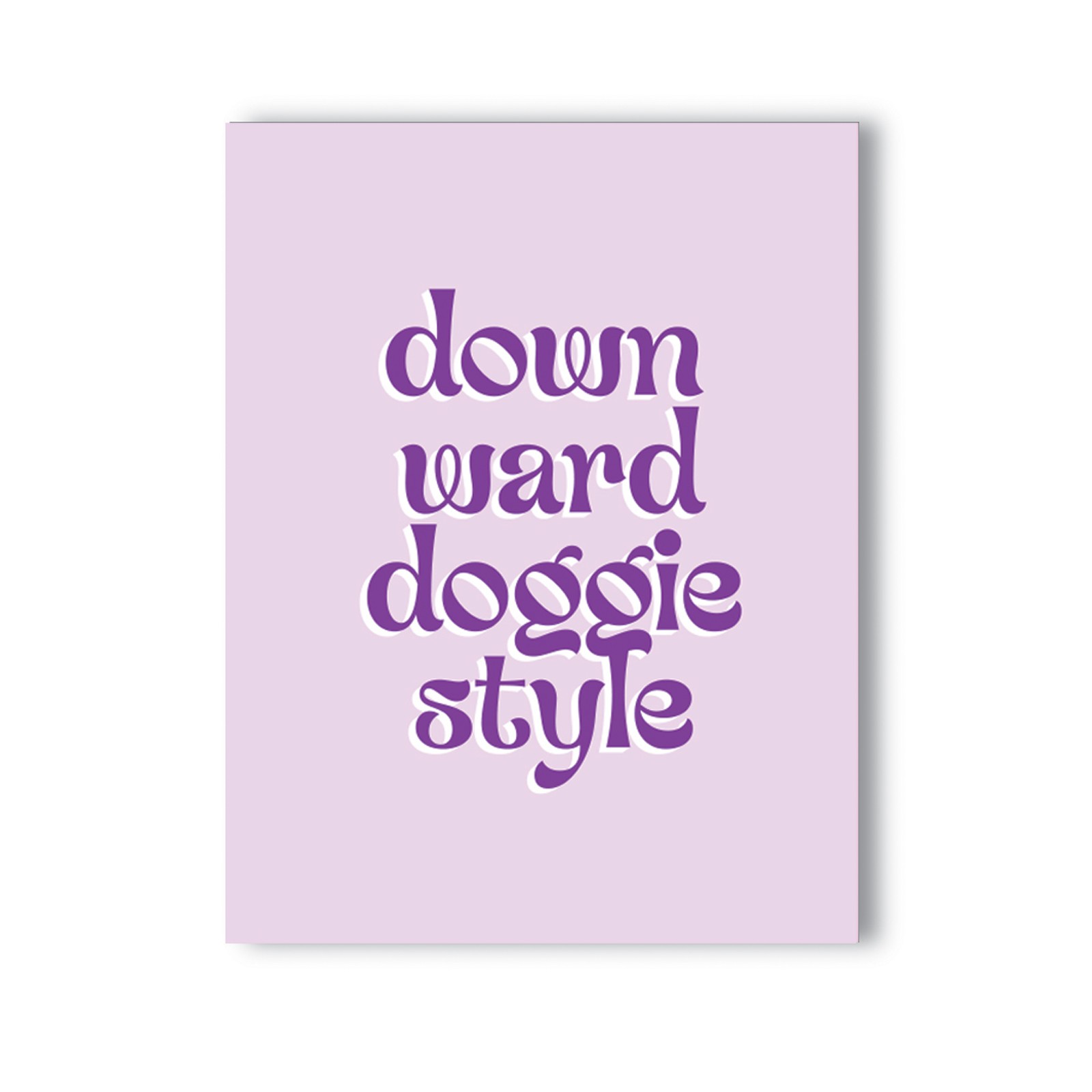 Naughty Downward Doggie Greeting Card