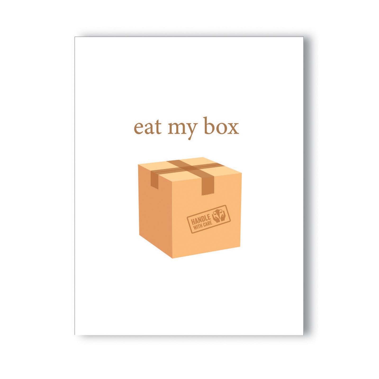 Tarjeta de Saludo Traviesa Eat My Box para Ocasiones Divertidas