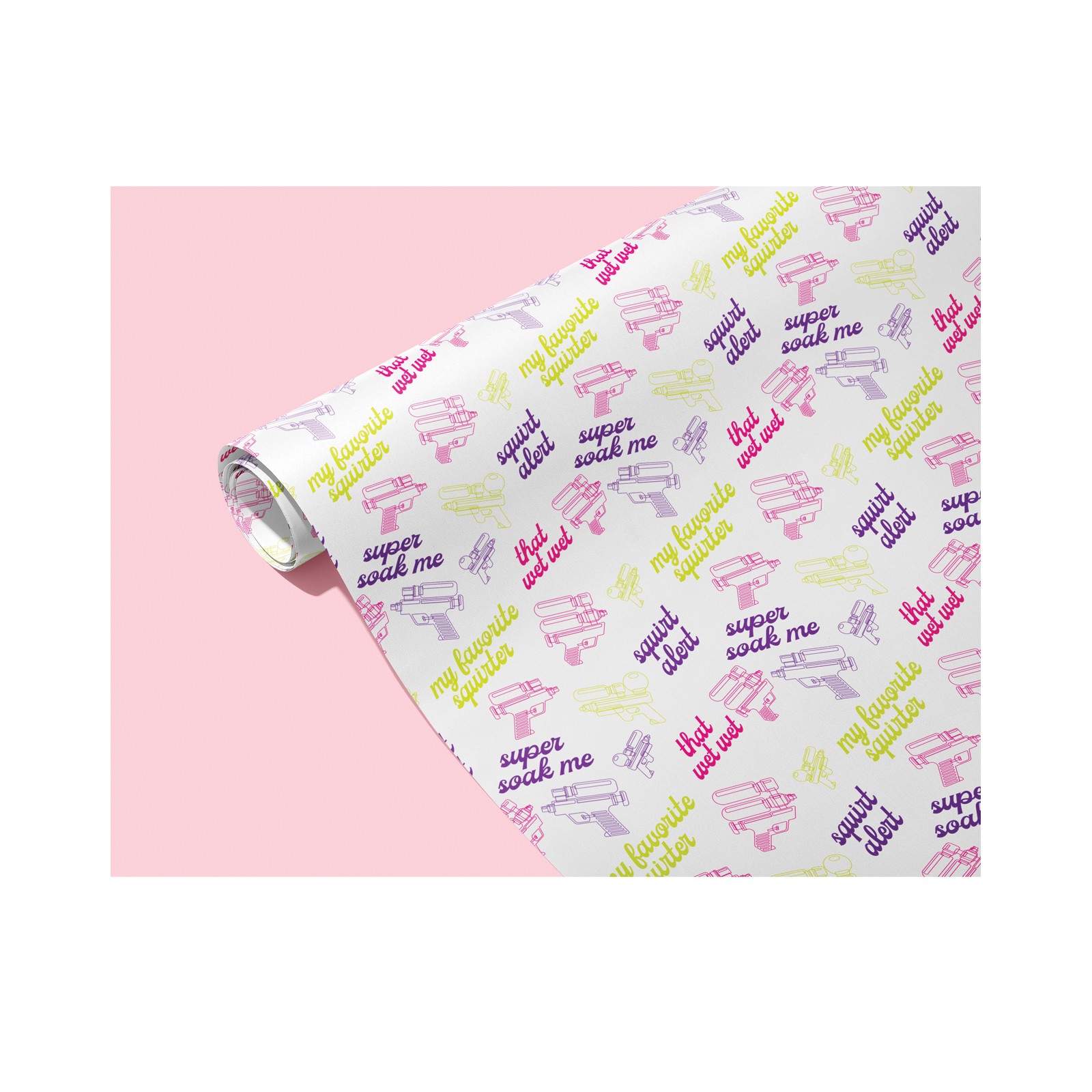 Squirt Alert Naughty Gift Wrapping Paper