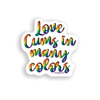 Love Cums Naughty Sticker - Playful Decor