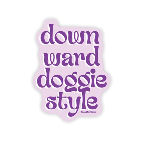 Downward Doggie Naughty Stickers - Fun Decorative Pack