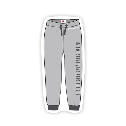 Naughty Grey Sweatpants Stickers Pack