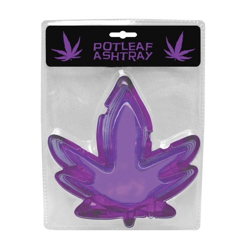 Stylish Purple Potleaf Ashtray for Marijuana Lovers