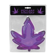 Stylish Purple Potleaf Ashtray for Marijuana Lovers