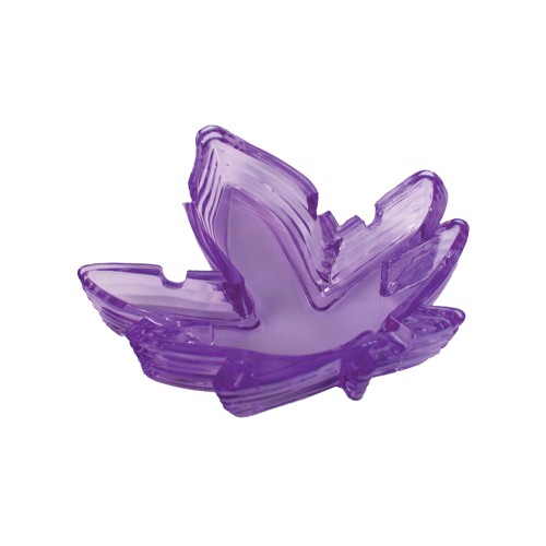 Stylish Purple Potleaf Ashtray for Marijuana Lovers