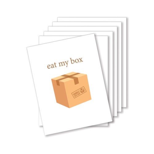 Tarjeta de Greeting Traviesa Eat My Box - Paquete de 6