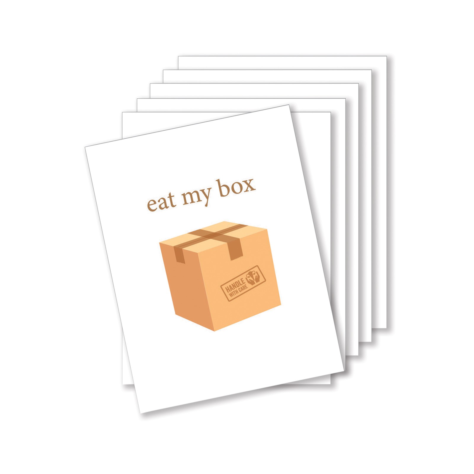 Tarjeta de Greeting Traviesa Eat My Box - Paquete de 6