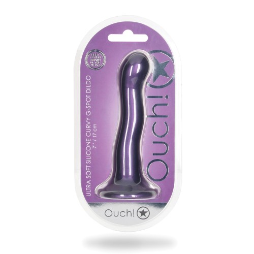 Shots Ouch 7 Curvy G-Spot Dildo - Metallic Purple