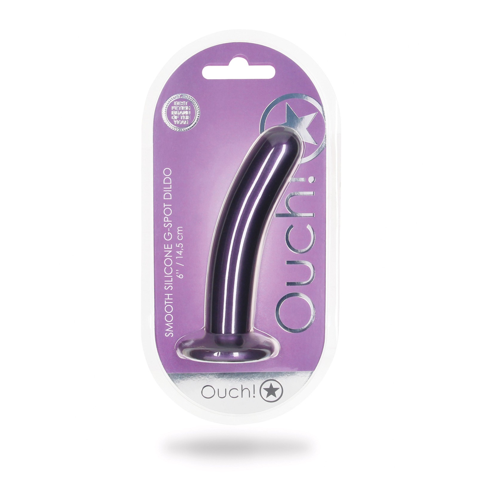 Shots Ouch 6" Dildo Suave para G-Spot - Púrpura Metálico