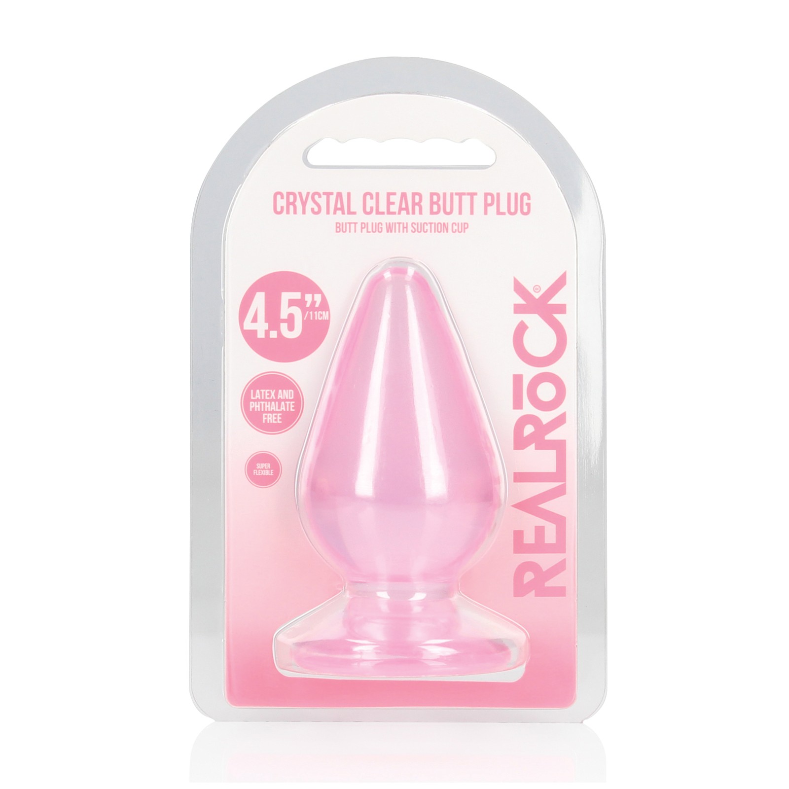 RealRock Crystal Clear Anal Plug 4.5 Inch