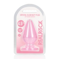 Plug Anal de Vidrio RealRock Crystal Clear de 4.5 Pulgadas