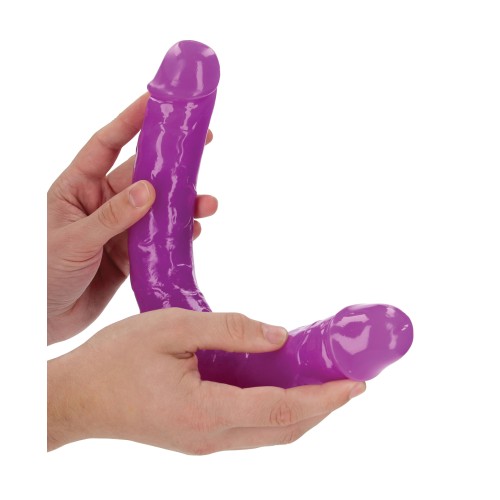 Dildo Doble Brilla en la Oscuridad Púrpura Neón