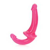 Shots RealRock Strap-On Sin Cinturón de 6" que Brilla en la Oscuridad - Rosa Neón