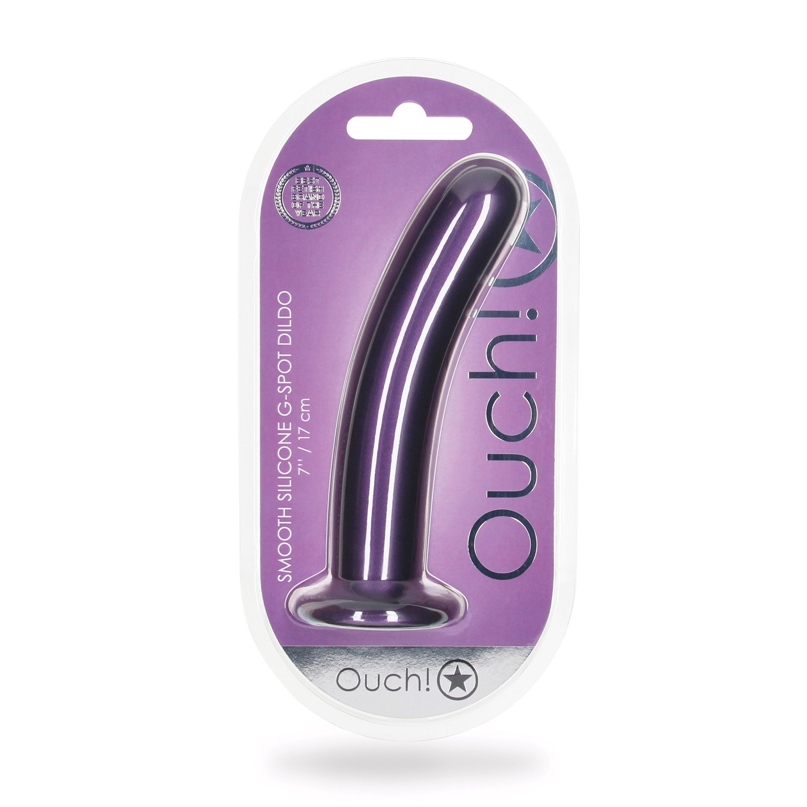 Shots Ouch Smooth G-Spot Dildo in Metallic Purple