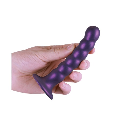 Shots Ouch 5 Inch Beaded G-Spot Dildo Metallic Purple