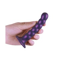 Shots Ouch 5 Inch Beaded G-Spot Dildo Metallic Purple