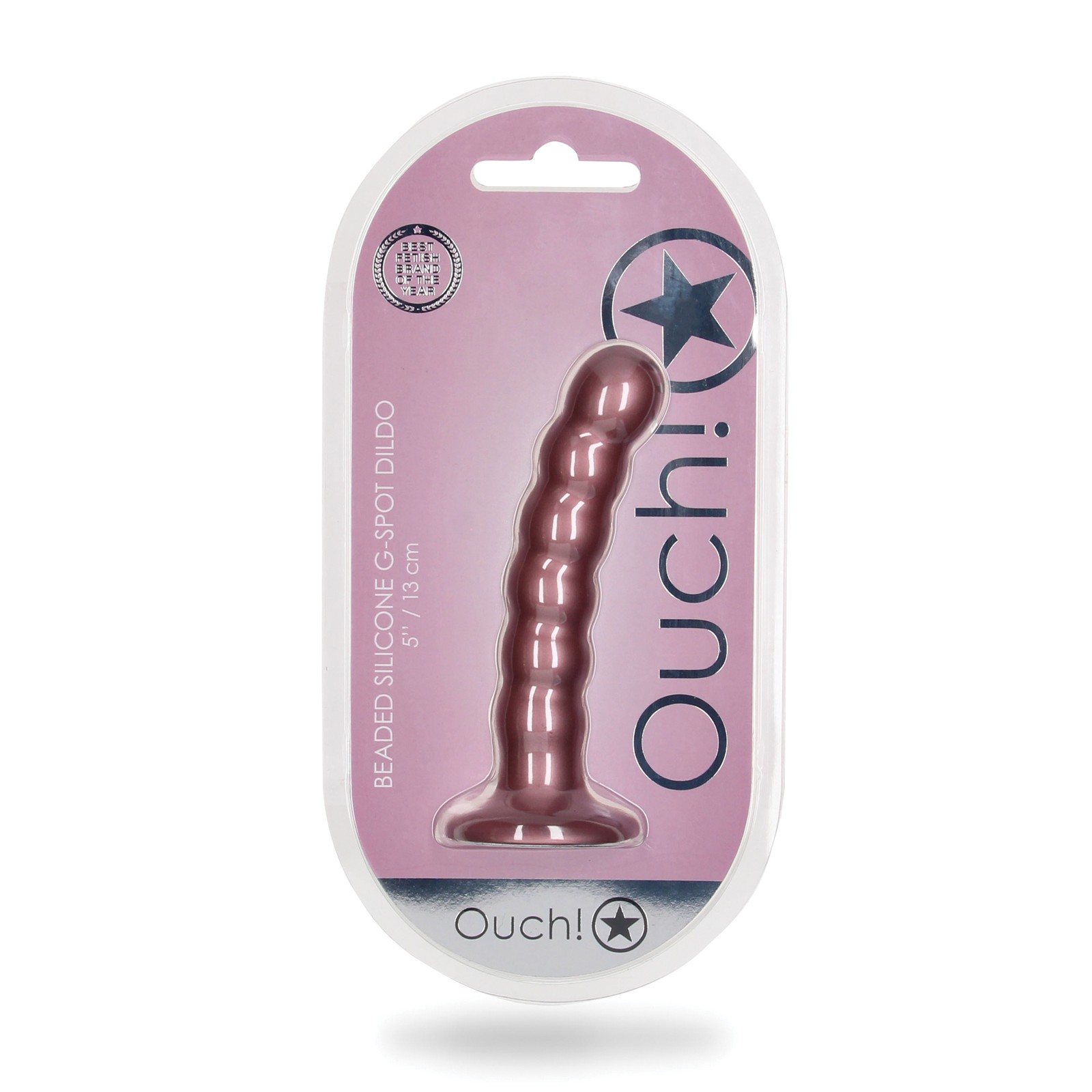 Dildo de G-Spot con Perlas de 5 Pulgadas y Ventosa