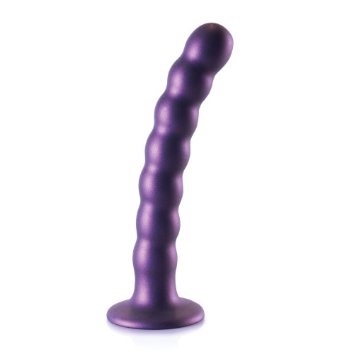 Shots Ouch 6.5 Beaded G-Spot Dildo Metallic Purple