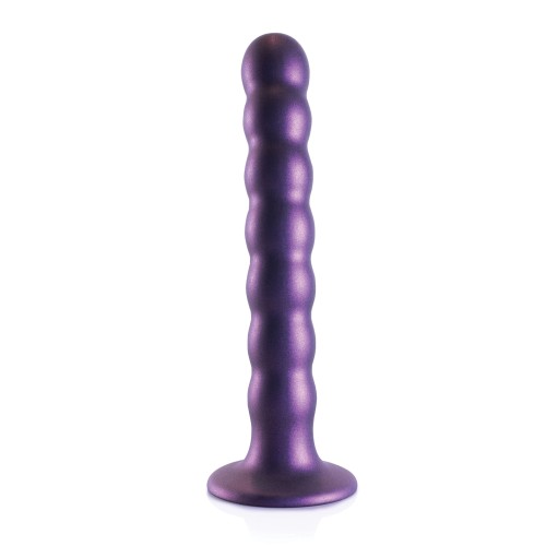 Shots Ouch 6.5 Beaded G-Spot Dildo Metallic Purple