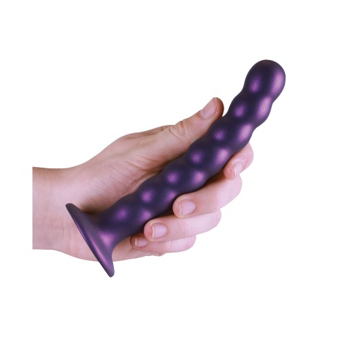 Shots Ouch 6.5 Beaded G-Spot Dildo Metallic Purple