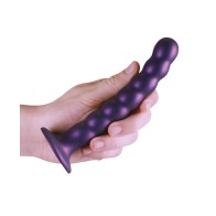 Shots Ouch 6.5 Beaded G-Spot Dildo Metallic Purple