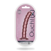 Shots Ouch 6.5" Beaded G-Spot Dildo - Rose Gold