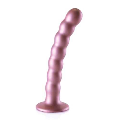 Dildo G-Spot Con Perlas de 6.5" - Rose Gold