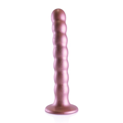 Dildo G-Spot Con Perlas de 6.5" - Rose Gold