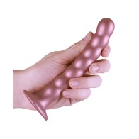 Shots Ouch 6.5" Beaded G-Spot Dildo - Rose Gold